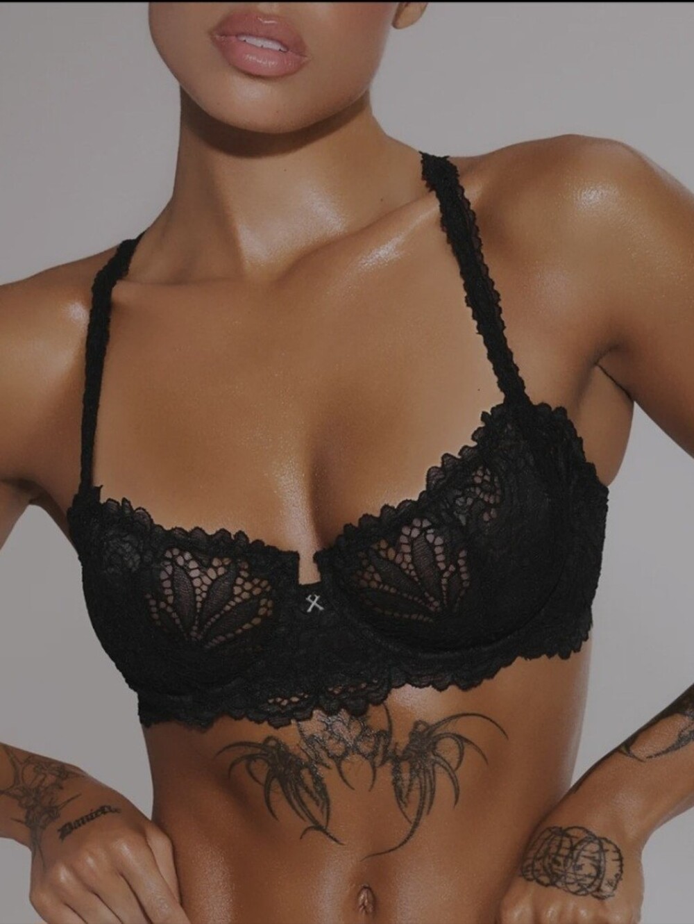Savage X Fenty Black Lace Trim Bralette